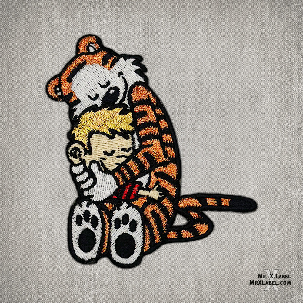 Hobbes Hugging Calvin - Metallic