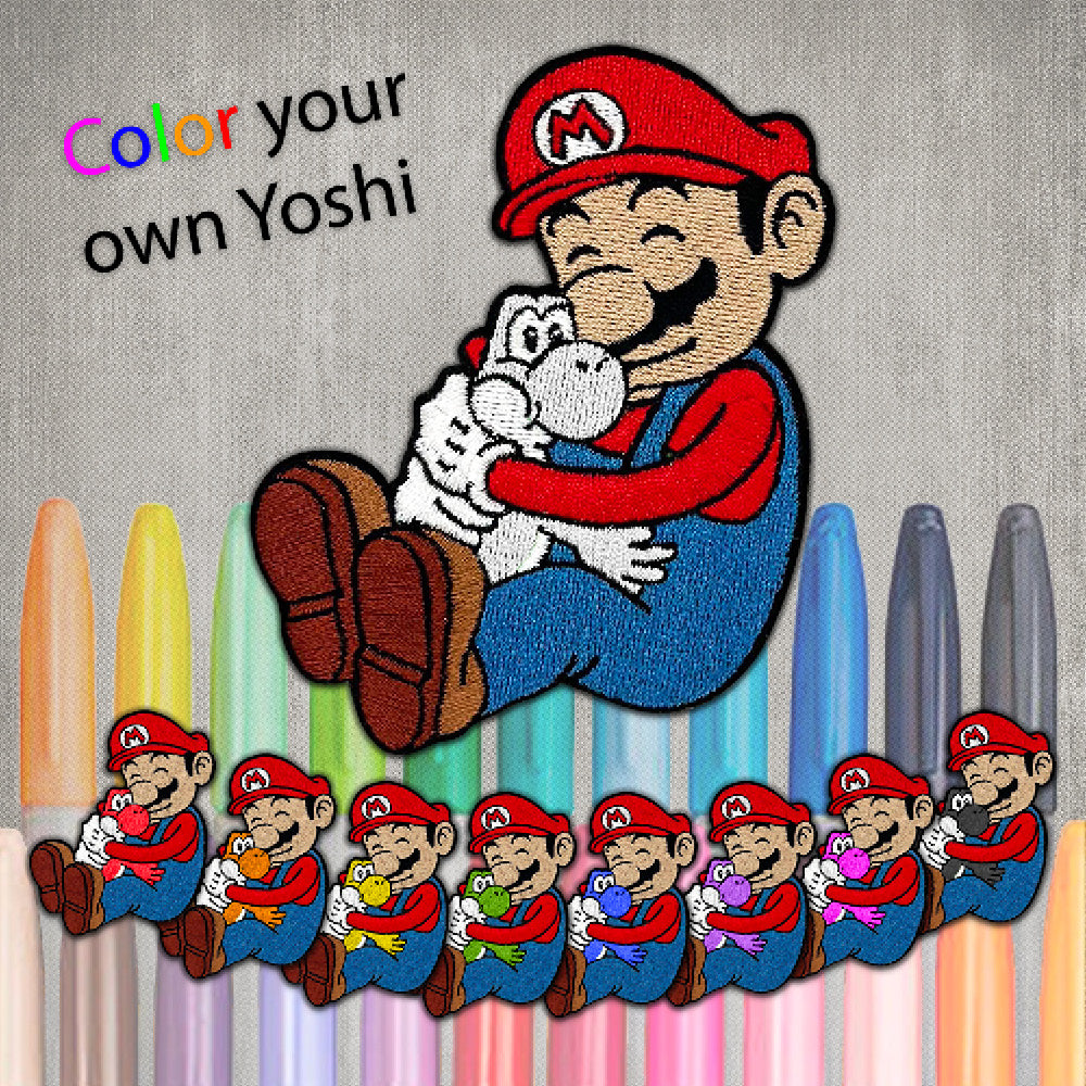 Mario Hugging Yoshi