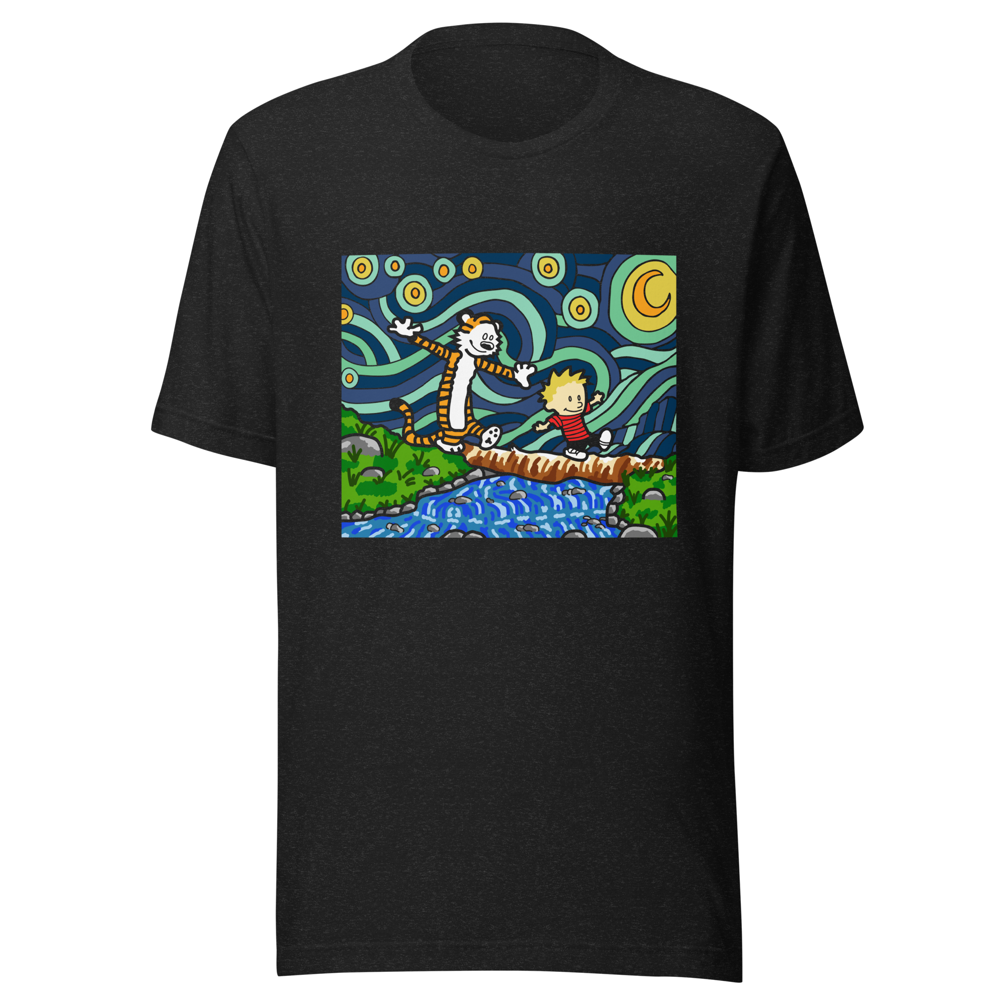 Starry Night Calvin and Hobbes T-shirt