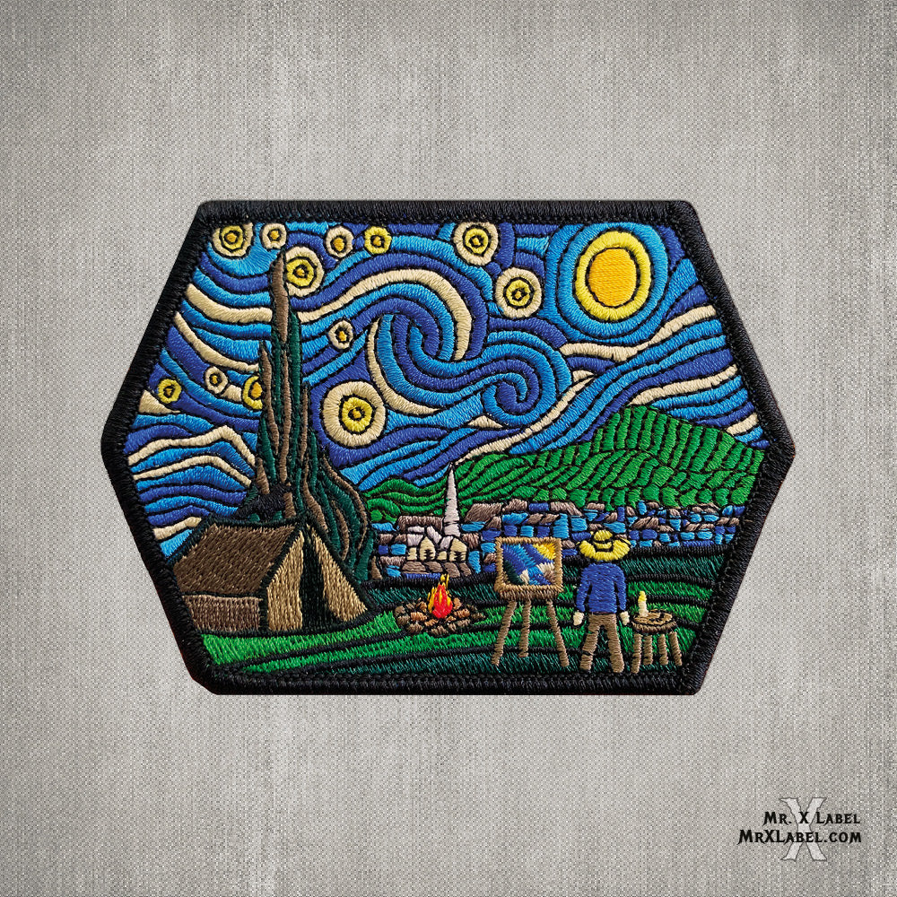 Camp Fire Starry Night v.Day Embroidered Patch