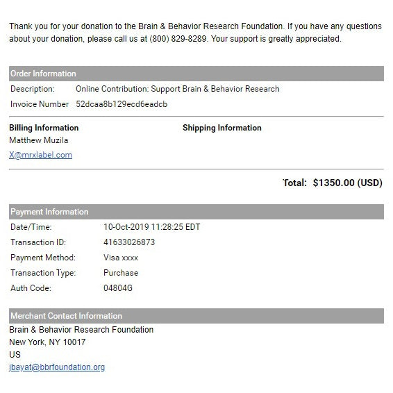 Donation Receipt