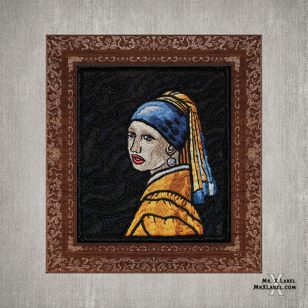 Girl with a Pearl Earring Embroidered Patch