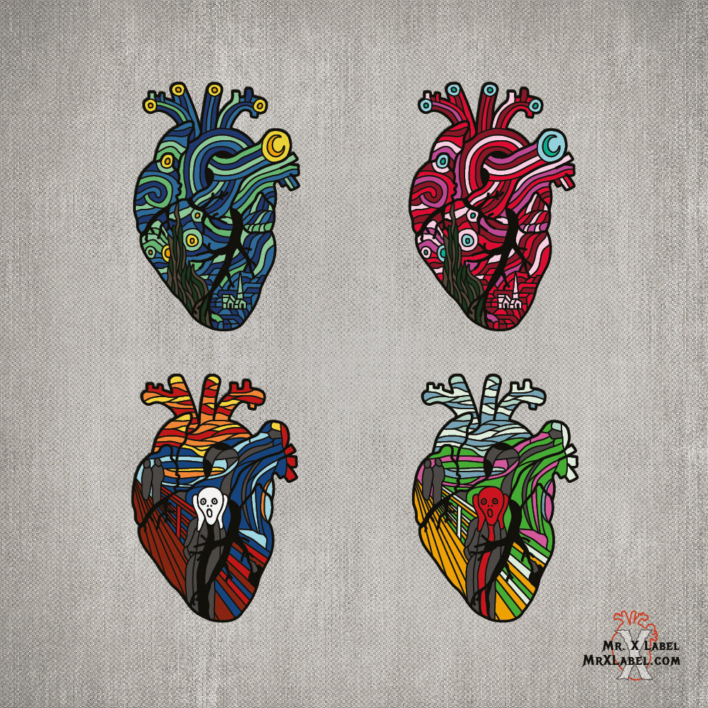Heart Stickers - Mr. X Label