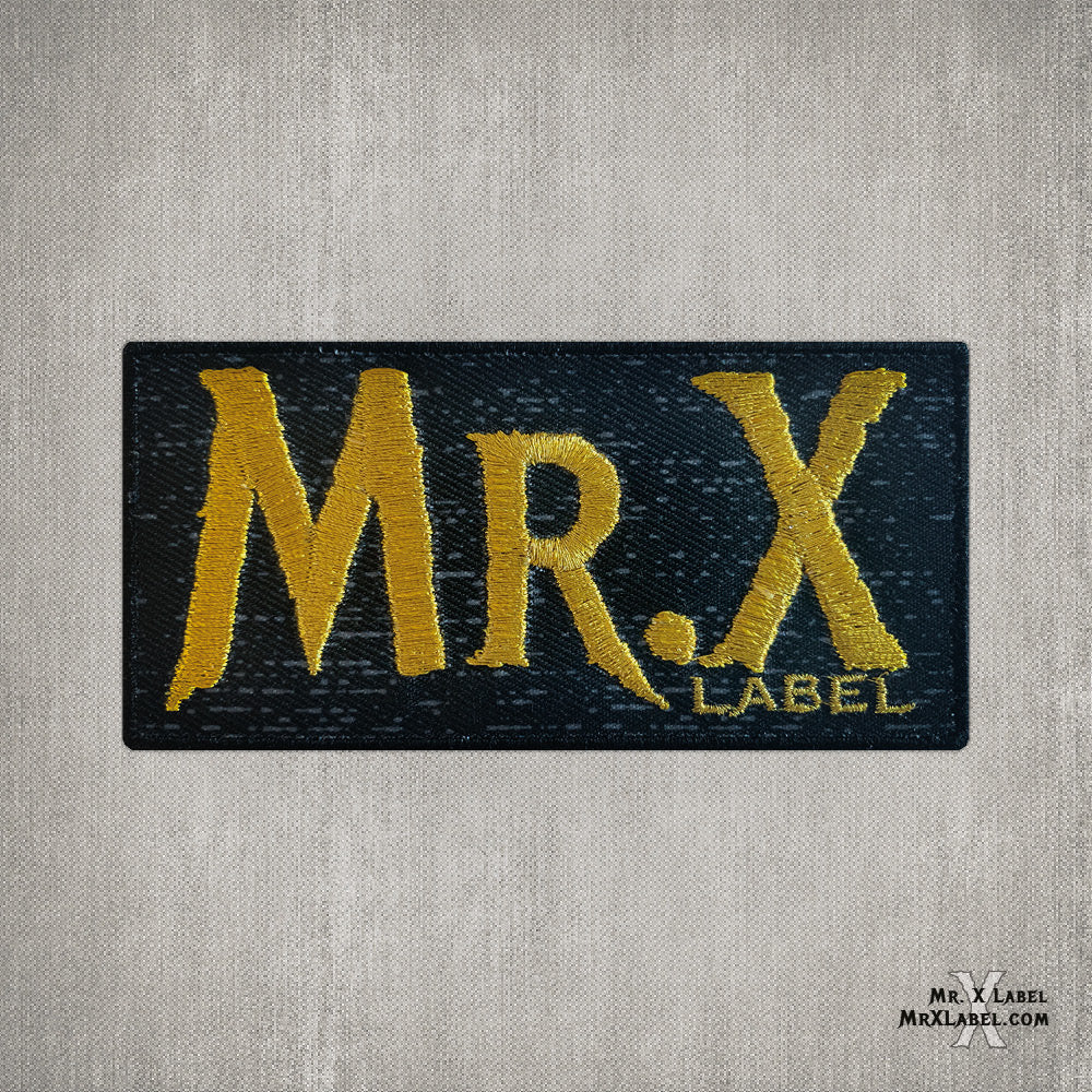 Mr. X Label v1 (Black on White) Embroidered Patch