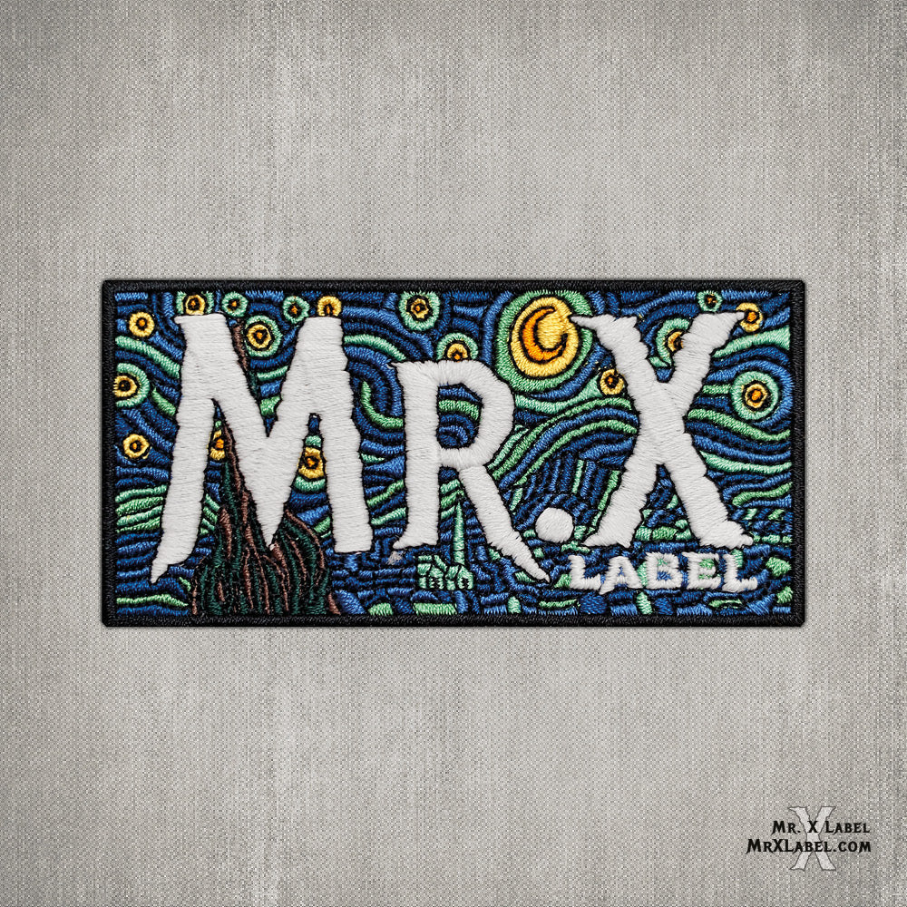 Mr. X Label v4 (Starry Night) Embroidered Patch