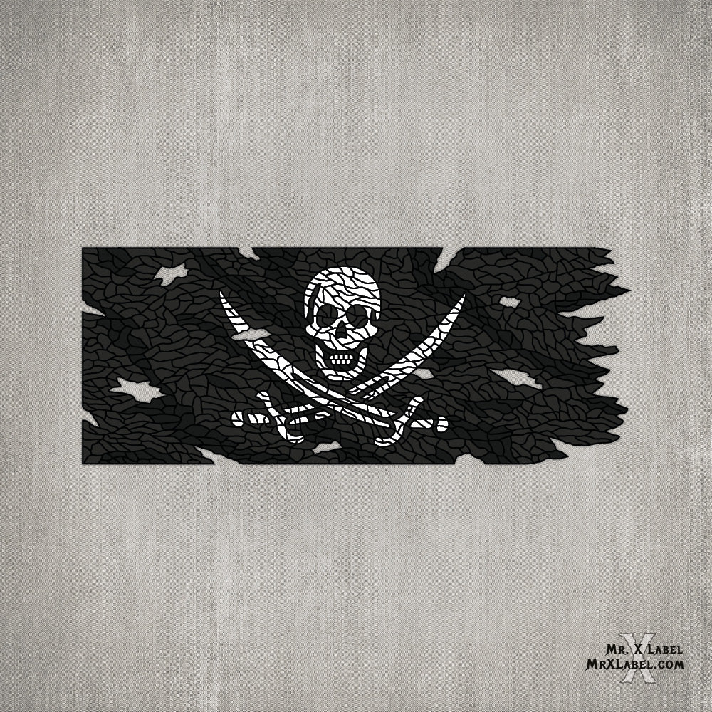 Pirate Flag (White) - Sticker