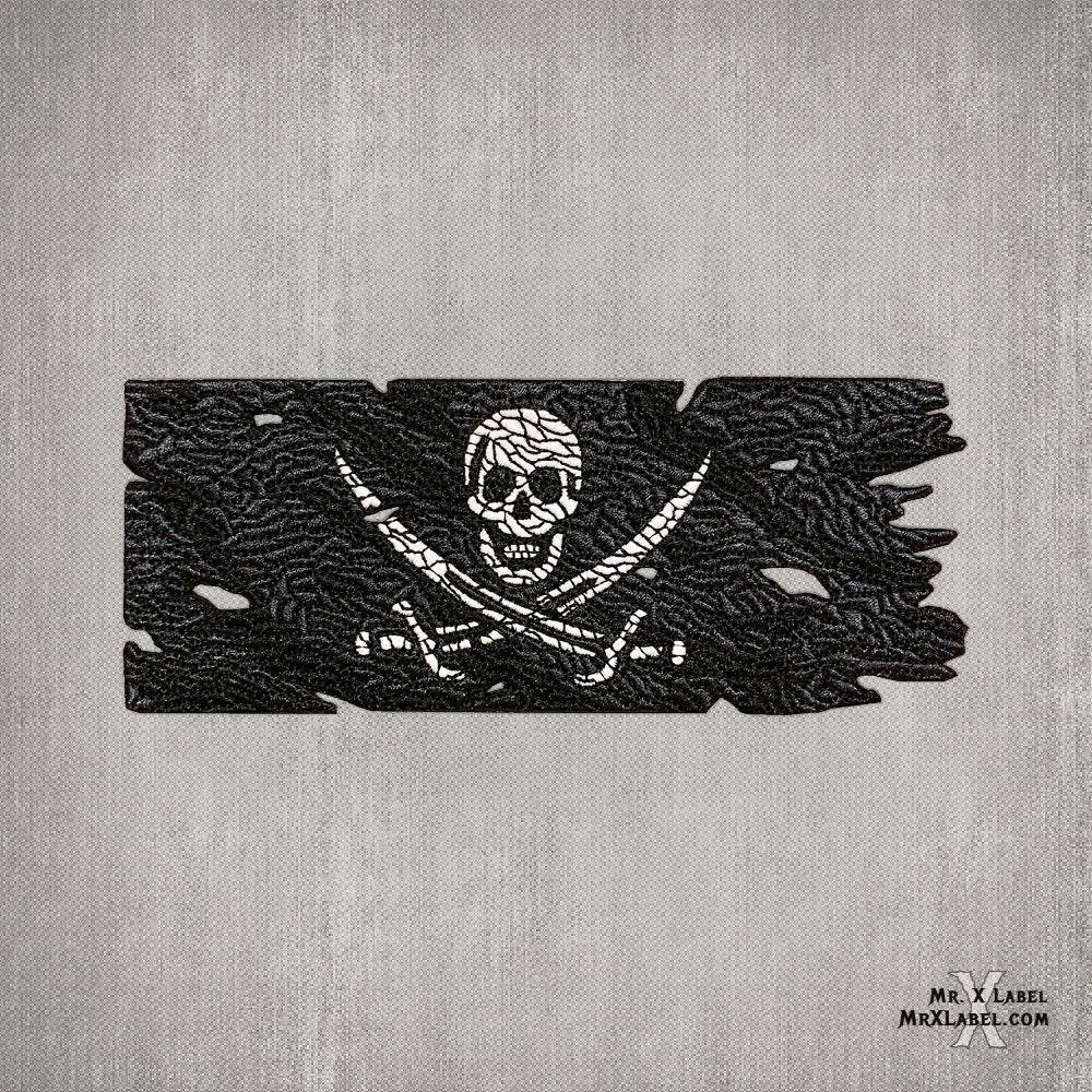 Pirate Flag v1 (Glow) Embroidered Patch