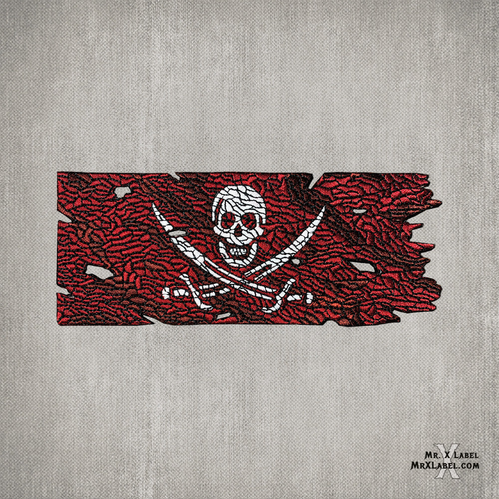 Pirate Flag v1.3 (Red Jack) Embroidered Patch