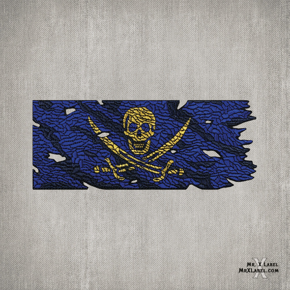 Pirate Flag v1.5 (Blue Jack) Embroidered Patch