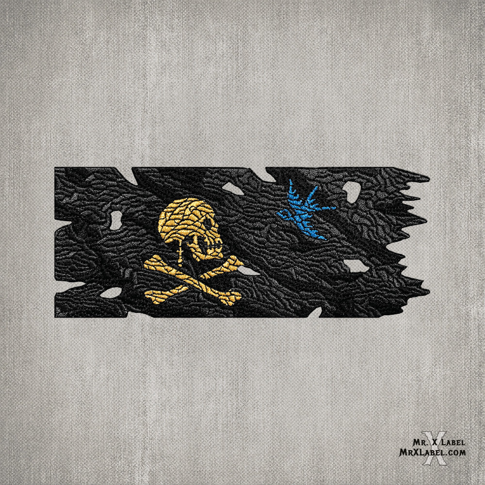 Pirate Flag v4.1 (Gold) Embroidered Patch