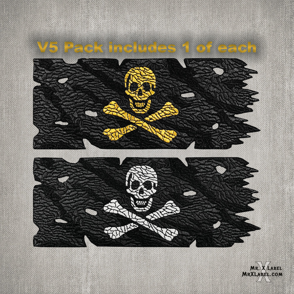 Black Sam Pirate Flag Patch (metallic gold) - Mr. X Label