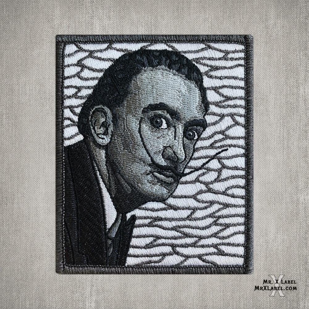 Salvador Dali Portrait Embroidered Patch