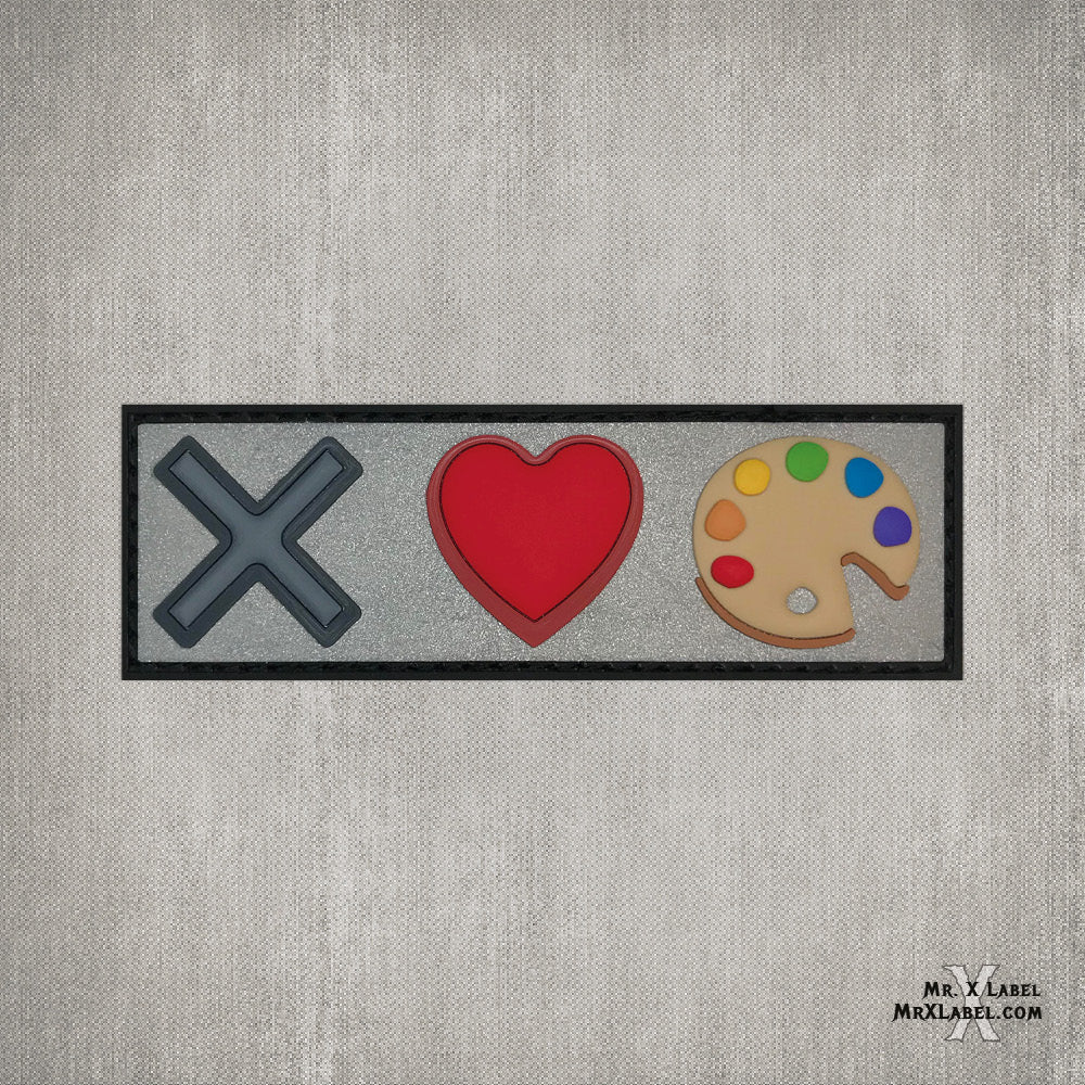 X Loves Art PVC Patch