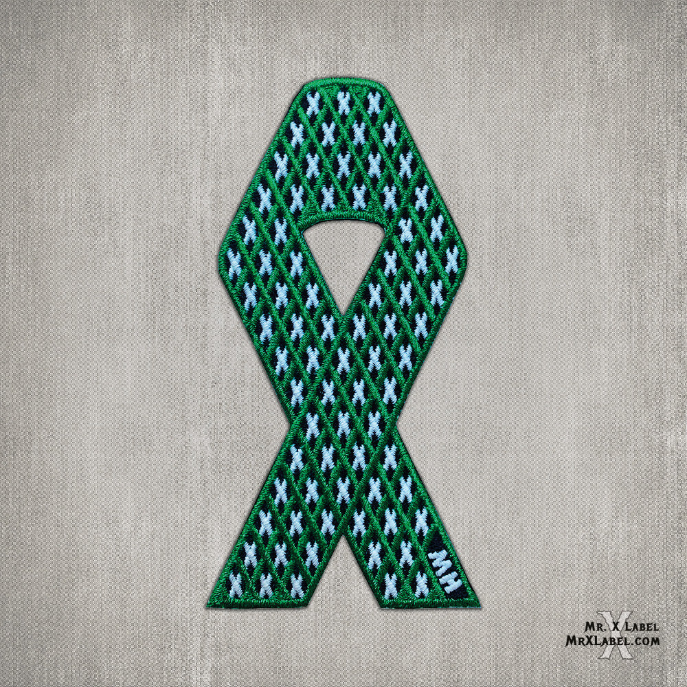 X of Xs v3 - Green Ribbon Embroidered Patch